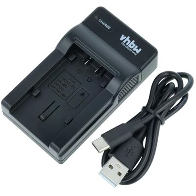 vhbw Carregador de bateria USB compatível com Panasonic HDC-TM60, HDC-TM80, HDC-TM99, SDR-H85 baterias câmaras, câmaras de vídeo, DSLR suporte de carregamento HDC-TM60, SDR-H85, HDC-TM99 cámara videocámara/batería + cable USB-C + indicador carga vhbw Carregador de bateria USB compatível com Panasonic HDC-TM60, HDC-TM80, HDC-TM99, SDR-H85 baterias câmaras, câmaras de vídeo, DSLR suporte de carregamento HDC-TM60, SDR-H85, HDC-TM99 cámara videocámara/batería + cable USB-C + indicador carga