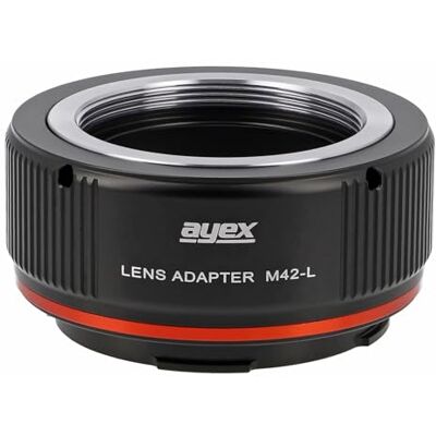 ayex Adaptador de lente M42-L Mount compatível com lentes M42 compatível com câmaras Panasonic Lumix L-Mount ayex Adaptador de lente M42-L Mount compatível com lentes M42 compatível com câmaras Panasonic Lumix L-Mount