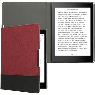 kwmobile Capa de e-Book compatível com Kobo Aura One Case de couro sintético vermelho escuro/preto kwmobile Capa de e-Book compatível com Kobo Aura One Case de couro sintético vermelho escuro/preto