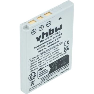 vhbw Bateria compatível com Nikon Coolpix P1, S50c, S2, S52c, S1, S52, S5, S3, S7, S6, S9, S7c, P2, S51c, S51 câmara (600 mAh, 3,6 V, Li-Ion) Reverse Substituição EN-ELO 8 S50c, S2, S52c, S1, S52, S5, S3, S7, S6, S9, S7c, P2, S51c, S51 cámara (600 mAh, vhbw Bateria compatível com Nikon Coolpix P1, S50c, S2, S52c, S1, S52, S5, S3, S7, S6, S9, S7c, P2, S51c, S51 câmara (600 mAh, 3,6 V, Li-Ion) Reverse Substituição EN-ELO 8 S50c, S2, S52c, S1, S52, S5, S3, S7, S6, S9, S7c, P2, S51c, S51 cámara (600 mAh,