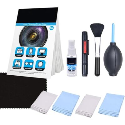 CAMKIX Cleaning Kit Pack de limpeza de equipamentos fotográficos (Canon, Nikon, Pentax, Sony) com líquido de limpeza CAMKIX Cleaning Kit Pack de limpeza de equipamentos fotográficos (Canon, Nikon, Pentax, Sony) com líquido de limpeza