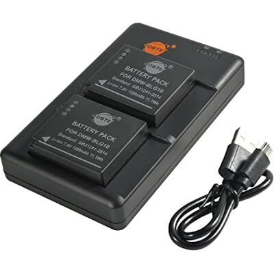 DSTE DMW-BLG10 BLG10E DMW-BLE9 Bateria de substituição recarregável e carregador duplo compatível com Panasonic Leica BP-DC15, DC-LX100 II, DMC-GF6, GX80, GX85, etc. DSTE DMW-BLG10 BLG10E DMW-BLE9 Bateria de substituição recarregável e carregador duplo compatível com Panasonic Leica BP-DC15, DC-LX100 II, DMC-GF6, GX80, GX85, etc.