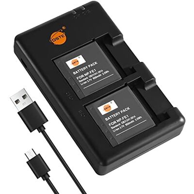 DSTE 2 peças NP-FE1 (950 mAh/3,7 V) bateria carregador compatível para Sony Cyber-Shot DSC-T7, Cyber-Shot DSC-T7/b, Cyber-Shot DSC-T7/S digital câmara DSTE 2 peças NP-FE1 (950 mAh/3,7 V) bateria carregador compatível para Sony Cyber-Shot DSC-T7, Cyber-Shot DSC-T7/b, Cyber-Shot DSC-T7/S digital câmara