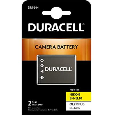 Duracell DR9664 Bateria para câmara digital 3,7 V, 630 mAh (substitui a bateria original da Nikon EN-EL10) Duracell DR9664 Bateria para câmara digital 3,7 V, 630 mAh (substitui a bateria original da Nikon EN-EL10)