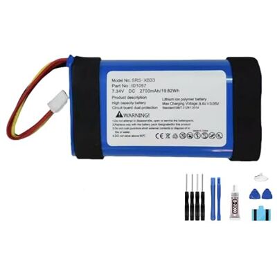Generic Bateria SRS-XB32 2700 mAh 7,34 V compatível com SRS-XB32 SRS-XB31 SRS-XE300 ST-06 IAJ002NA ID1057 ST-06S bateria de altifalante Bluetooth Generic Bateria SRS-XB32 2700 mAh 7,34 V compatível com SRS-XB32 SRS-XB31 SRS-XE300 ST-06 IAJ002NA ID1057 ST-06S bateria de altifalante Bluetooth