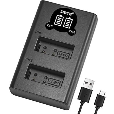 Generic DSTE LP-E17 Carregador rápido duplo USB com ecrã LCD compatível com Canon EOS M6 Mark II, EOS Kiss X7, EOS M, M2, M10, M100, Rebel SL3 Generic DSTE LP-E17 Carregador rápido duplo USB com ecrã LCD compatível com Canon EOS M6 Mark II, EOS Kiss X7, EOS M, M2, M10, M100, Rebel SL3