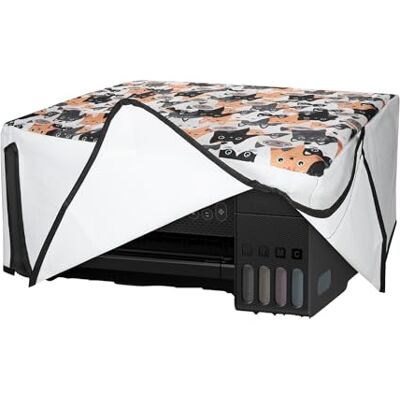 kwmobile Capa compatível com Epson Eco Tank ET-2820 / ET-2810 / ET-2870 capa protetor de impressora anti-poeira e anti-impressões digitais de tecido de linho gatinhos kwmobile Capa compatível com Epson Eco Tank ET-2820 / ET-2810 / ET-2870 capa protetor de impressora anti-poeira e anti-impressões digitais de tecido de linho gatinhos
