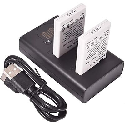 DSTE 2X EN-EL5 bateria sobresselente carregador USB duplo com ecrã LCD compatível para Nikon Coolpix P510, P520, P530, P5100, P6000, S10, P4, P80, P90, P100, P500, P500. Câmara DSTE 2X EN-EL5 bateria sobresselente carregador USB duplo com ecrã LCD compatível para Nikon Coolpix P510, P520, P530, P5100, P6000, S10, P4, P80, P90, P100, P500, P500. Câmara