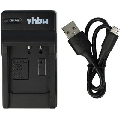 vhbw Carregador de bateria USB compatível com Fujifilm Finepix F200, F200EXR, F300 EXR, F500 EXR baterias câmaras, câmaras de vídeo, DSLR suporte carregamento vhbw Carregador de bateria USB compatível com Fujifilm Finepix F200, F200EXR, F300 EXR, F500 EXR baterias câmaras, câmaras de vídeo, DSLR suporte carregamento