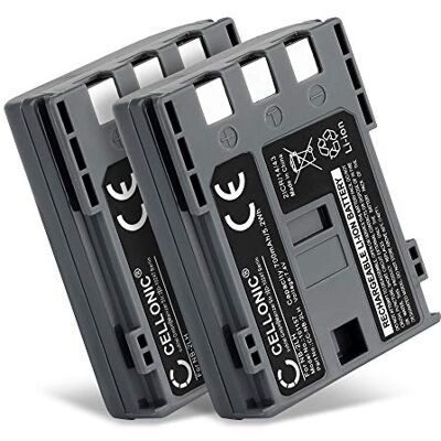 CELLONIC 2 x bateria compatível com Canon VIXIA HF R10, PowerShot G7, BP 700 mAh, 7,4 V, iões de lítio para Canon PowerShot G9, MD101, S70, S80, ZR100, ZR200, S50, LEGRIA HF R16, S45, HG10, S40 CELLONIC 2 x bateria compatível com Canon VIXIA HF R10, PowerShot G7, BP 700 mAh, 7,4 V, iões de lítio para Canon PowerShot G9, MD101, S70, S80, ZR100, ZR200, S50, LEGRIA HF R16, S45, HG10, S40