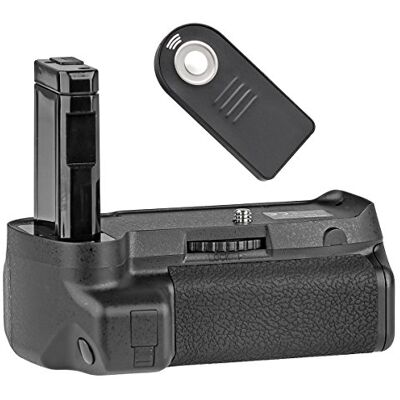 ayex Punho de bateria AX-D3400, compatível com Nikon D3400 com gravador remoto IR (semelhante a MB-D3400) 100% compatibilidade. Cabo de bateria ideal para fotografar em modo vertical ayex Punho de bateria AX-D3400, compatível com Nikon D3400 com gravador remoto IR (semelhante a MB-D3400) 100% compatibilidade. Cabo de bateria ideal para fotografar em modo vertical