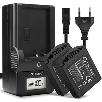 CELLONIC 2 x bateria compatível com Leica D-Lux 2, 3, 4, V-Lux 1, BC-DC5 750 mAh, 7,4 V, iões de lítio para Panasonic Lumix DMC-FZ18, DMC-FZ28, CGA-S006, CGA-S006A, CGR-S006, Leica BP-DC5, BP-DC5-E CELLONIC 2 x bateria compatível com Leica D-Lux 2, 3, 4, V-Lux 1, BC-DC5 750 mAh, 7,4 V, iões de lítio para Panasonic Lumix DMC-FZ18, DMC-FZ28, CGA-S006, CGA-S006A, CGR-S006, Leica BP-DC5, BP-DC5-E