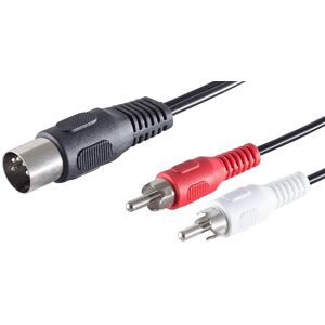 1aTTack.de Cabo adaptador de áudio de 5 conectores DIN de 5 pinos e 1,5 m a 2 conectores RCA, alocação de pinos de 1:4, perfeito para sistemas de música HiFi e equipamentos de estúdio. 1aTTack.de Cabo adaptador de áudio de 5 conectores DIN de 5 pinos e 1,5 m a 2 conectores RCA, alocação de pinos de 1:4, perfeito para sistemas de música HiFi e equipamentos de estúdio.
