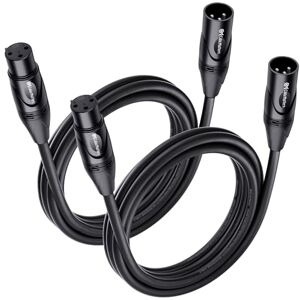 Cable Matters Embalagem de 2 cabos de microfone XLR a XLR de 1,8 m, cabos XLR, cabo de microfone, cabo XLR Cable Matters Embalagem de 2 cabos de microfone XLR a XLR de 1,8 m, cabos XLR, cabo de microfone, cabo XLR