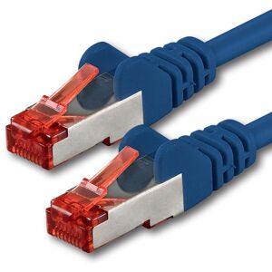 1aTTack.de 1aTTack Cabo SFTP PIMF com conectores RJ45 (cat. 6, 1 m, ajuste duplo), cor azul 1aTTack.de 1aTTack Cabo SFTP PIMF com conectores RJ45 (cat. 6, 1 m, ajuste duplo), cor azul
