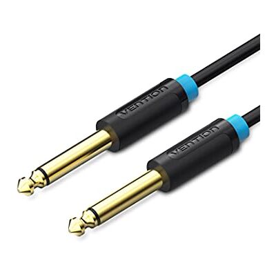 VENTION Aux Cabo de áudio para guitarra mono Jack 1/4 TS (6,35 mm a 6,35 mm, cabo de conexão de guitarra desequilibrada/cabo de instrumentos macho a macho com caixa de liga de zinco (1,5 m) VENTION Aux Cabo de áudio para guitarra mono Jack 1/4 TS (6,35 mm a 6,35 mm, cabo de conexão de guitarra desequilibrada/cabo de instrumentos macho a macho com caixa de liga de zinco (1,5 m)