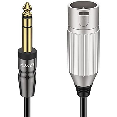 J&D Cabo XLR para Jack, TRS 6,35mm Macho para XLR Macho Equilibrado Cabo, para Microfone, Altifalante, Amplificador, Guitarra, Palco, 0,9 Metro J&D Cabo XLR para Jack, TRS 6,35mm Macho para XLR Macho Equilibrado Cabo, para Microfone, Altifalante, Amplificador, Guitarra, Palco, 0,9 Metro