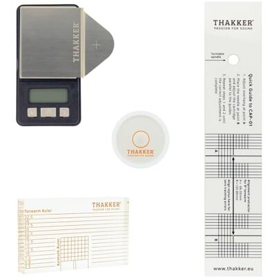 THAKKER Conjunto 03 Conjunto de ajuste e alinhamento com escala digital da Tonearm, Azimute, nível de bolha e protetor de alinhamento de cartuchos para gira-discos THAKKER Conjunto 03 Conjunto de ajuste e alinhamento com escala digital da Tonearm, Azimute, nível de bolha e protetor de alinhamento de cartuchos para gira-discos