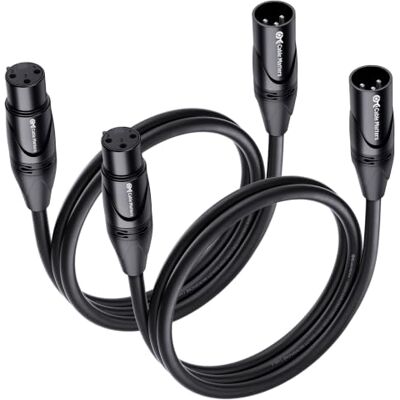 Cable Matters Pacote com 2 Cabos Microfone XLR - 0,9 m Cable Matters Pacote com 2 Cabos Microfone XLR - 0,9 m