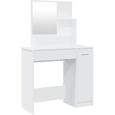 vidaXL Vida XL Toucador com espelho branco 86,5 x 35 x 136 cm vidaXL Vida XL Toucador com espelho branco 86,5 x 35 x 136 cm
