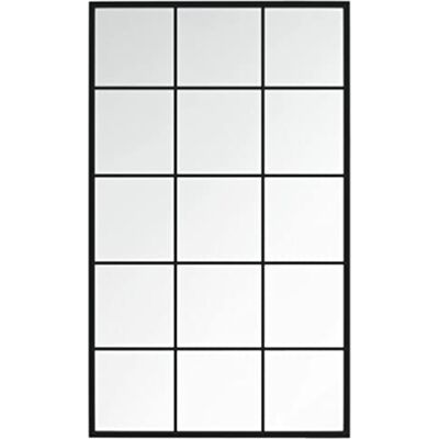 vidaXL Espelho de parede metal preto 100 x 60 cm vidaXL Espelho de parede metal preto 100 x 60 cm