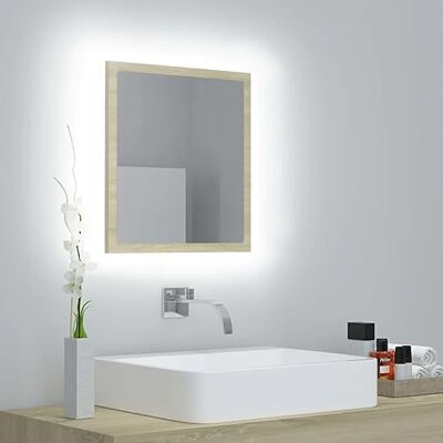 Espelho de banheiro LED vidaXL Carvalho Sonoma - Estilo Moderno Espelho de banheiro LED vidaXL Carvalho Sonoma - Estilo Moderno