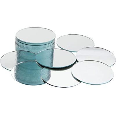 DARENYI 20 peças espelhos redondos de vidro 8 cm para artesanato e decoração Espelho decorativo de parede sem moldura HD removível sem perfuração para casa de banho, sala de estar, quarto, bricolage DARENYI 20 peças espelhos redondos de vidro 8 cm para artesanato e decoração Espelho decorativo de parede sem moldura HD removível sem perfuração para casa de banho, sala de estar, quarto, bricolage