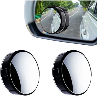 NYTGAH 2 espelhos de ponto cego para carro, assistente de ponto cego convexo de vidro HD, espelho redondo de 360 graus com moldura, com ventosa de grande angular ajustável, para sedan, todo-o-terreno (preto) NYTGAH 2 espelhos de ponto cego para carro, assistente de ponto cego convexo de vidro HD, espelho redondo de 360 graus com moldura, com ventosa de grande angular ajustável, para sedan, todo-o-terreno (preto)