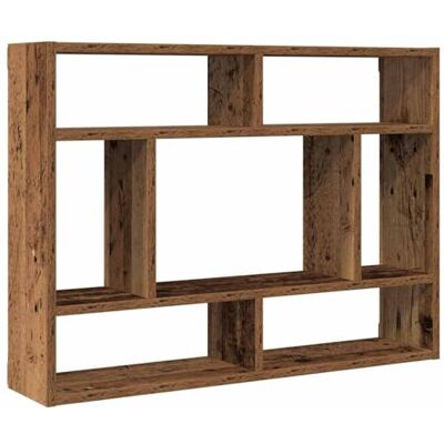 vidaXL Prateleira de parede de madeira antiga 75 x 16 x 55 cm madeira engenharia vidaXL Prateleira de parede de madeira antiga 75 x 16 x 55 cm madeira engenharia