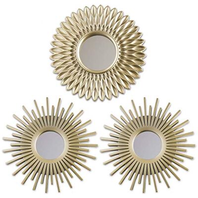 Espelhos Dourados BONNYCO - Pack de 3 Espelhos Dourados BONNYCO - Pack de 3
