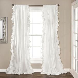 Lush Decor Window Curtain Panel Par de cortinas para janela, tecido, branco, 54W x 95 L, 2 Lush Decor Window Curtain Panel Par de cortinas para janela, tecido, branco, 54W x 95 L, 2