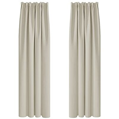 Deconovo - 2P Blackout Curtains - Bege Claro - Curtains Deconovo - 2P Blackout Curtains - Bege Claro - Curtains