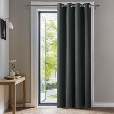 DECONOVO - 132x229 cm - Cinza Escuro - Cortinas DECONOVO - 132x229 cm - Cinza Escuro - Cortinas