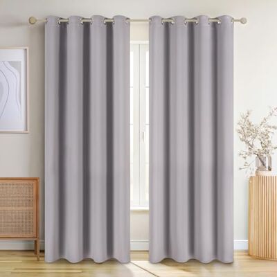 Blumtal - Cortinas blackout Cinza 2pç 225x140 - Curtains Blumtal - Cortinas blackout Cinza 2pç 225x140 - Curtains