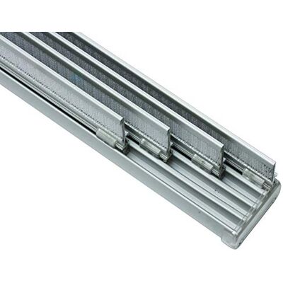 GARDINIA - 2250 - 4-trilhas - alumínio prateado - Rail de cortinas GARDINIA - 2250 - 4-trilhas - alumínio prateado - Rail de cortinas