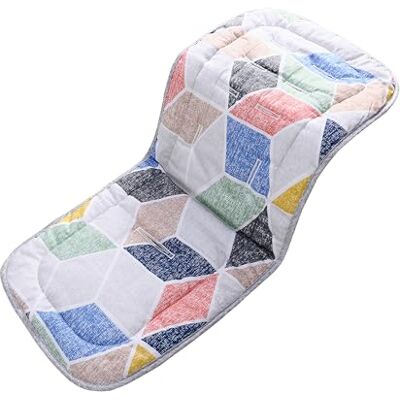 Miracle Baby Almofada para Carro de Bebê, Colchonete para Cadeira de Passeio Universal Transpirável, Almofada para Cadeira de Passeio para o Carrinho e Assento de Carro, 100% Algodão (Polígono Rosa + Miracle Baby Almofada para Carro de Bebê, Colchonete para Cadeira de Passeio Universal Transpirável, Almofada para Cadeira de Passeio para o Carrinho e Assento de Carro, 100% Algodão (Polígono Rosa +