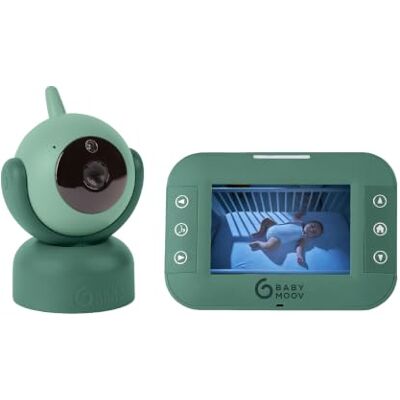 Babymoov YOO Twist Vigilador para bebé com câmara motorizada, ecrã LCD de 4,3", visão noturna, rotação de 360°, candeeiro e nanas, alcance de 300 m Babymoov YOO Twist Vigilador para bebé com câmara motorizada, ecrã LCD de 4,3", visão noturna, rotação de 360°, candeeiro e nanas, alcance de 300 m