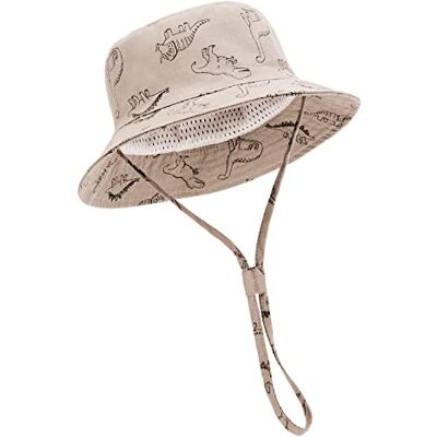 DRESHOW Unisexo Bebé Niña Niño Sombrero de Sol Verano Algodón Ajustable Pescador Gorra Protección de Sol Anti UV Para Exteriores/Natación/Playa/Piscina UPF 50+ DRESHOW Unisexo Bebé Niña Niño Sombrero de Sol Verano Algodón Ajustable Pescador Gorra Protección de Sol Anti UV Para Exteriores/Natación/Playa/Piscina UPF 50+
