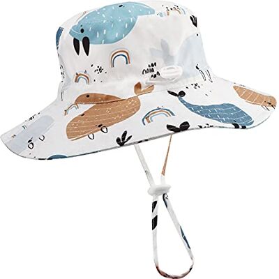 DRESHOW Unisexo Bebé Niña Niño Sombrero de Sol Verano Algodón Ajustable Pescador Gorra Protección de Sol Anti UV Para Exteriores/Natación/Playa/Piscina UPF 50+ DRESHOW Unisexo Bebé Niña Niño Sombrero de Sol Verano Algodón Ajustable Pescador Gorra Protección de Sol Anti UV Para Exteriores/Natación/Playa/Piscina UPF 50+