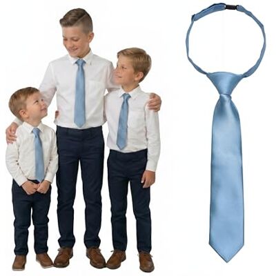 DonDon Gravata infantil pré-atada e ajustável com clipe de 3 comprimentos para pequenos, crianças e adolescentes ideal para casamentos, batizados e comunhões DonDon Gravata infantil pré-atada e ajustável com clipe de 3 comprimentos para pequenos, crianças e adolescentes ideal para casamentos, batizados e comunhões