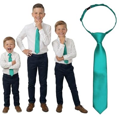 DonDon Gravata infantil pré-atada e ajustável com clipe de 3 comprimentos para pequenos, crianças e adolescentes ideal para casamentos, batizados e comunhões DonDon Gravata infantil pré-atada e ajustável com clipe de 3 comprimentos para pequenos, crianças e adolescentes ideal para casamentos, batizados e comunhões