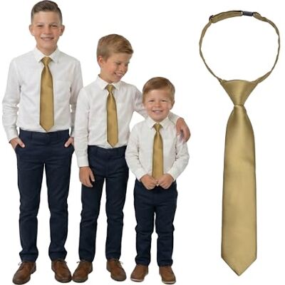 DonDon Gravata infantil pré-atada e ajustável com clipe de 3 comprimentos para pequenos, crianças e adolescentes ideal para casamentos, batizados e comunhões DonDon Gravata infantil pré-atada e ajustável com clipe de 3 comprimentos para pequenos, crianças e adolescentes ideal para casamentos, batizados e comunhões