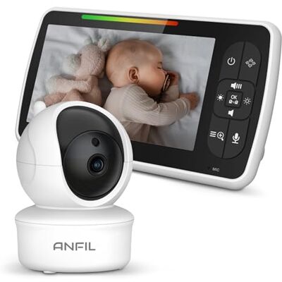 ANFIL Solar Technology ANFIL® Vigilância para bebés com câmara: Áudio bidirecional, visão noturna sistema seguro de vigilância infantil com modo VOX ANFIL Solar Technology ANFIL® Vigilância para bebés com câmara: Áudio bidirecional, visão noturna sistema seguro de vigilância infantil com modo VOX