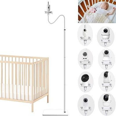 EYSAFT Suporte de chão para monitor de bebé compatível com Philips Avent/eufy/GHB/BOIFUN/Hellobaby/NWOUIIAY/TakTark e compatível com a maioria das câmaras de vigilância para bebés EYSAFT Suporte de chão para monitor de bebé compatível com Philips Avent/eufy/GHB/BOIFUN/Hellobaby/NWOUIIAY/TakTark e compatível com a maioria das câmaras de vigilância para bebés