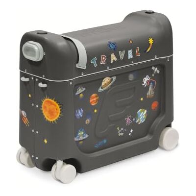 Stokke JetKids BedBox, Midnight Grey Mala para crianças dos 2 aos 7 anos (até 35 kg), transforma-se em cama, inclui colchão, autocolantes decorativos e correia de transporte ajustável Stokke JetKids BedBox, Midnight Grey Mala para crianças dos 2 aos 7 anos (até 35 kg), transforma-se em cama, inclui colchão, autocolantes decorativos e correia de transporte ajustável