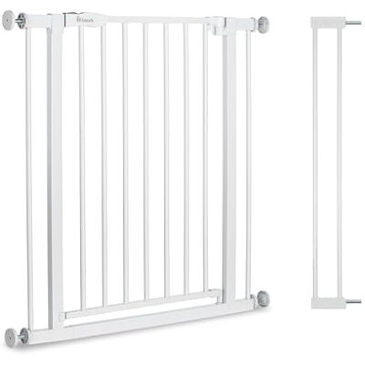 hauck Barrera de Seguridad para Bebés + 9 cm Extensión, sin Taladrar, White Largura ajustável de 84 a 89 cm através de parafusos, sem perfuração, abertura com uma mão, para crianças e cães em hauck Barrera de Seguridad para Bebés + 9 cm Extensión, sin Taladrar, White Largura ajustável de 84 a 89 cm através de parafusos, sem perfuração, abertura com uma mão, para crianças e cães em