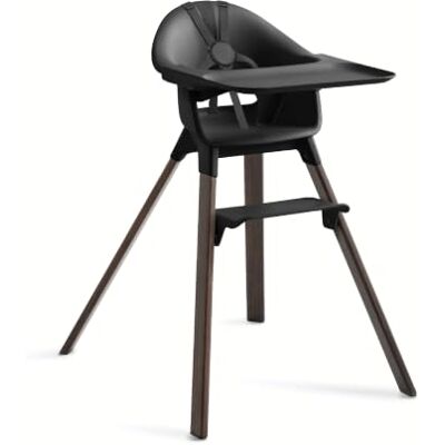 Stokke Cadeira alta Clikk cadeira alta portátil para bebé com bandeja, apoios para os pés e arnês fácil montagem sem ferramentas para casa e viagem, de 6 meses a 3 anos, preto/castanho claro Stokke Cadeira alta Clikk cadeira alta portátil para bebé com bandeja, apoios para os pés e arnês fácil montagem sem ferramentas para casa e viagem, de 6 meses a 3 anos, preto/castanho claro