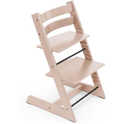 Stokke Cadeira Tripp Trapp Rosa, ajustável e evolutiva para recém-nascidos, crianças e adultos, prática, confortável e ergonómica, design intemporal Stokke Cadeira Tripp Trapp Rosa, ajustável e evolutiva para recém-nascidos, crianças e adultos, prática, confortável e ergonómica, design intemporal