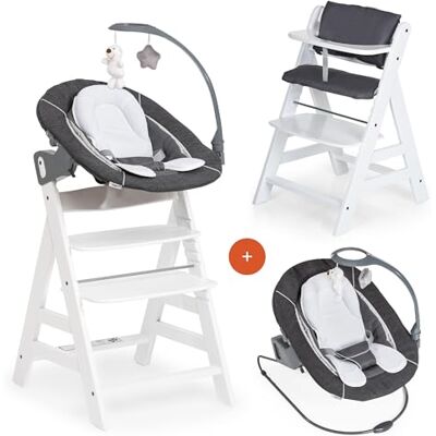 hauck Alpha Plus Conjunto para Recém-Nascido Set Deluxe Cadeira Evolutiva Bebé com Hamaca, Almofada e Arnês Hamaca Alta Reclinável desde o Nascimento Cadeira de Madeira para Criança Regulável hauck Alpha Plus Conjunto para Recém-Nascido Set Deluxe Cadeira Evolutiva Bebé com Hamaca, Almofada e Arnês Hamaca Alta Reclinável desde o Nascimento Cadeira de Madeira para Criança Regulável