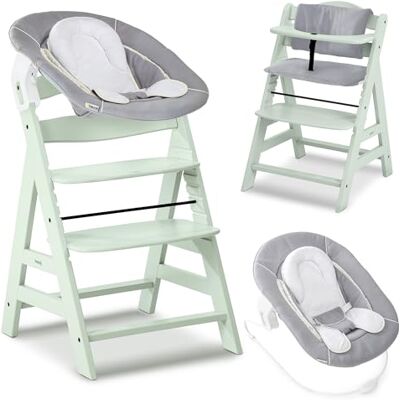 hauck Alpha Plus Cadeira alta nova com Bouncer 2 em 1 Menta Cadeira alta evolutiva e cadeira alta de madeira para bebés desde o nascimento incl. bouncer 2in1, almofada e arnês hauck Alpha Plus Cadeira alta nova com Bouncer 2 em 1 Menta Cadeira alta evolutiva e cadeira alta de madeira para bebés desde o nascimento incl. bouncer 2in1, almofada e arnês